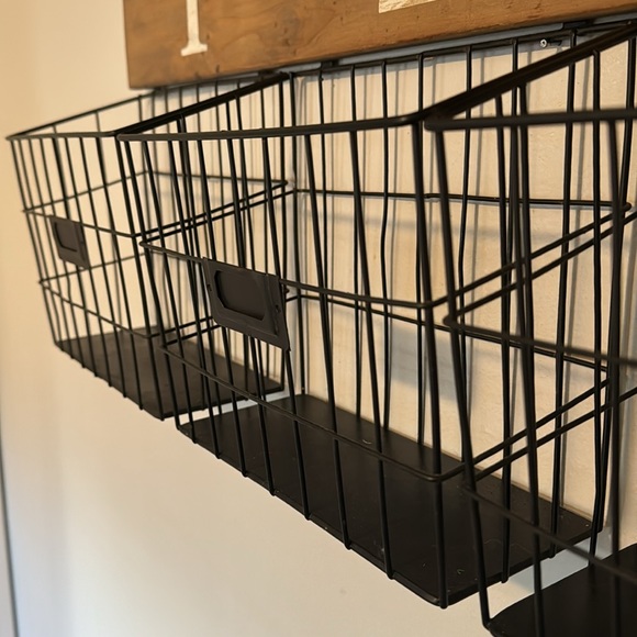 WOOD AND WROUGHT IRON BASKET WALL DECOR - Picture 6 of 6